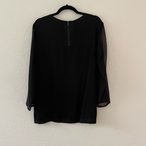 Rag & Bone Sheer Long Sleeve Viscose Top - Picture 8 of 9